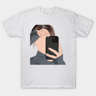 Girl Aesthetic with iPhone T-Shirt